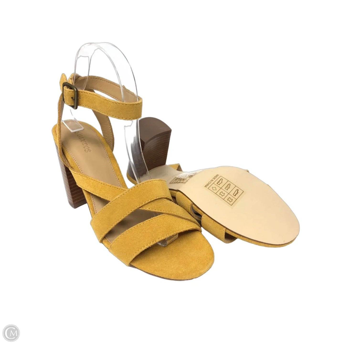 Sandals Heels Block By Soludos In Yellow, Size: 8.5