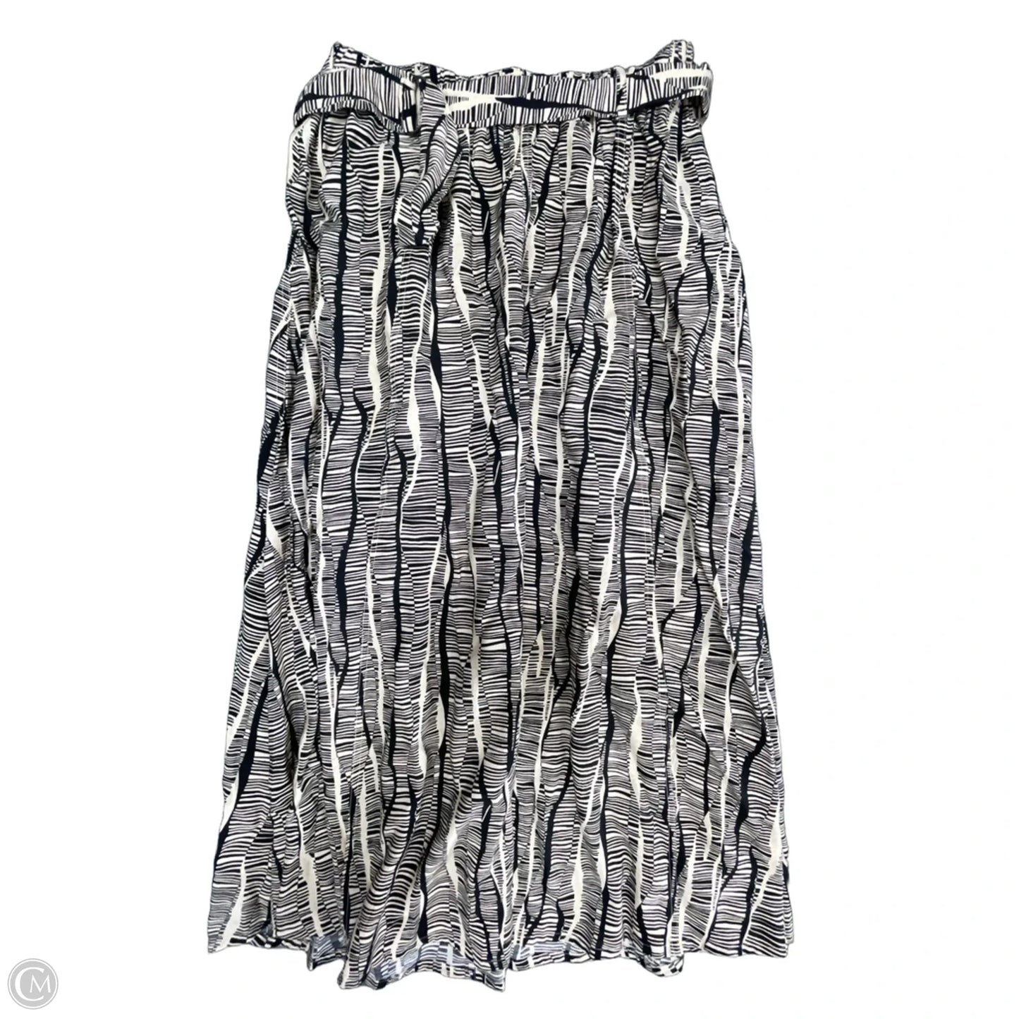 Skirt Midi By Nine West In Black & Cream, Size: M