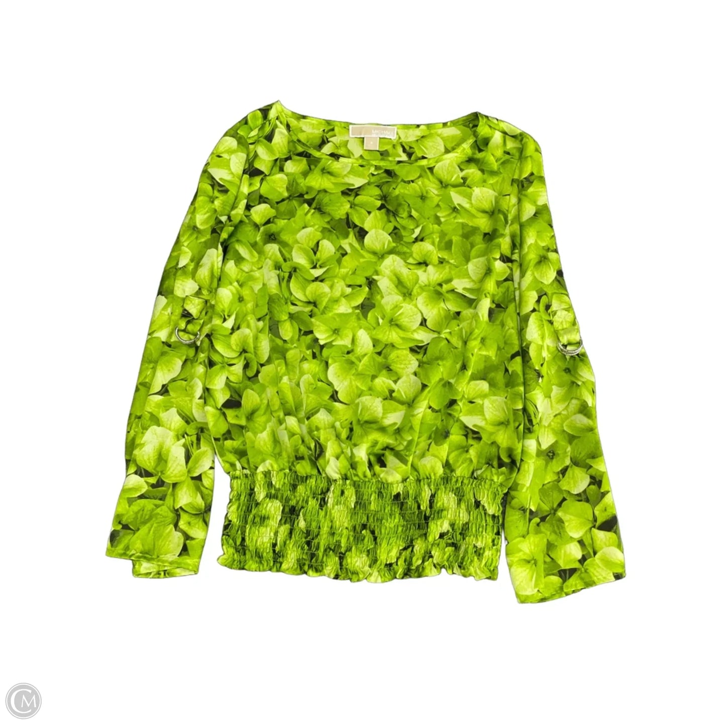 Blouse Long Sleeve By Michael By Michael Kors In Green, Size: S