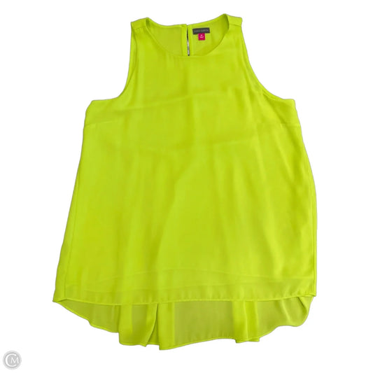 Blouse Sleeveless By Vince Camuto In Chartreuse, Size: M