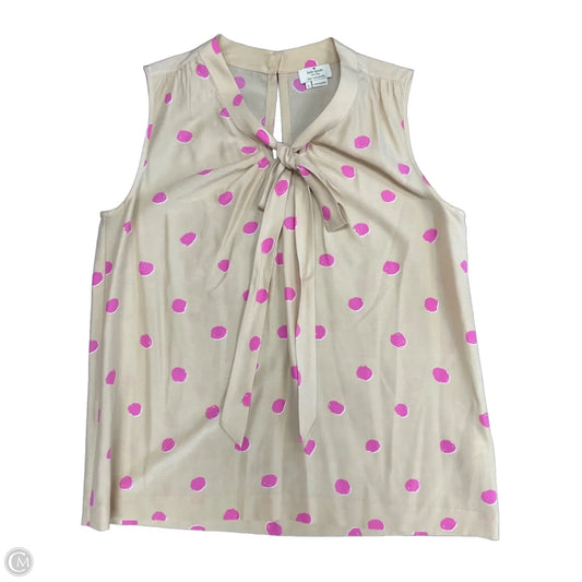 Blouse Designer By Kate Spade In Pink & Tan, Size: L