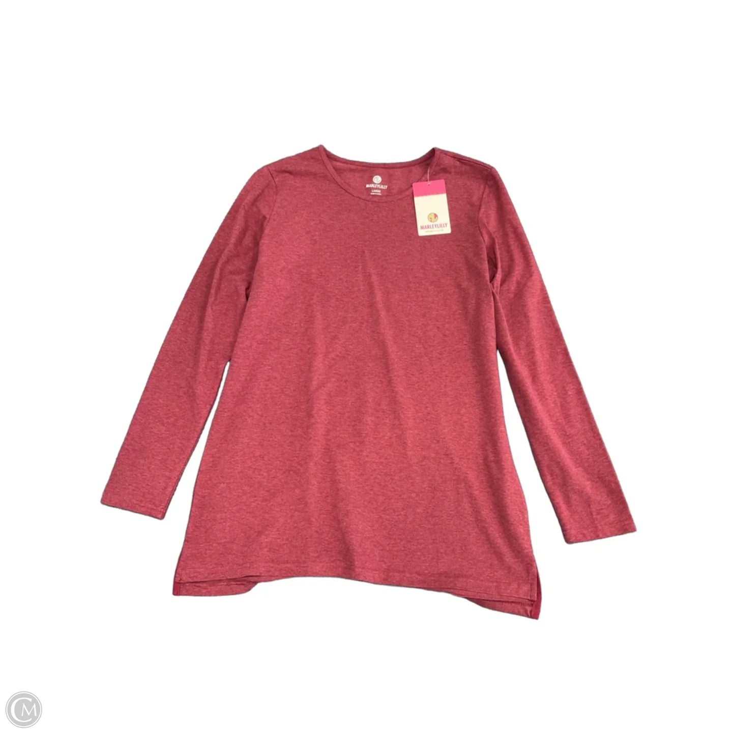 Top Long Sleeve Basic By Clothes Mentor In Maroon, Size: L