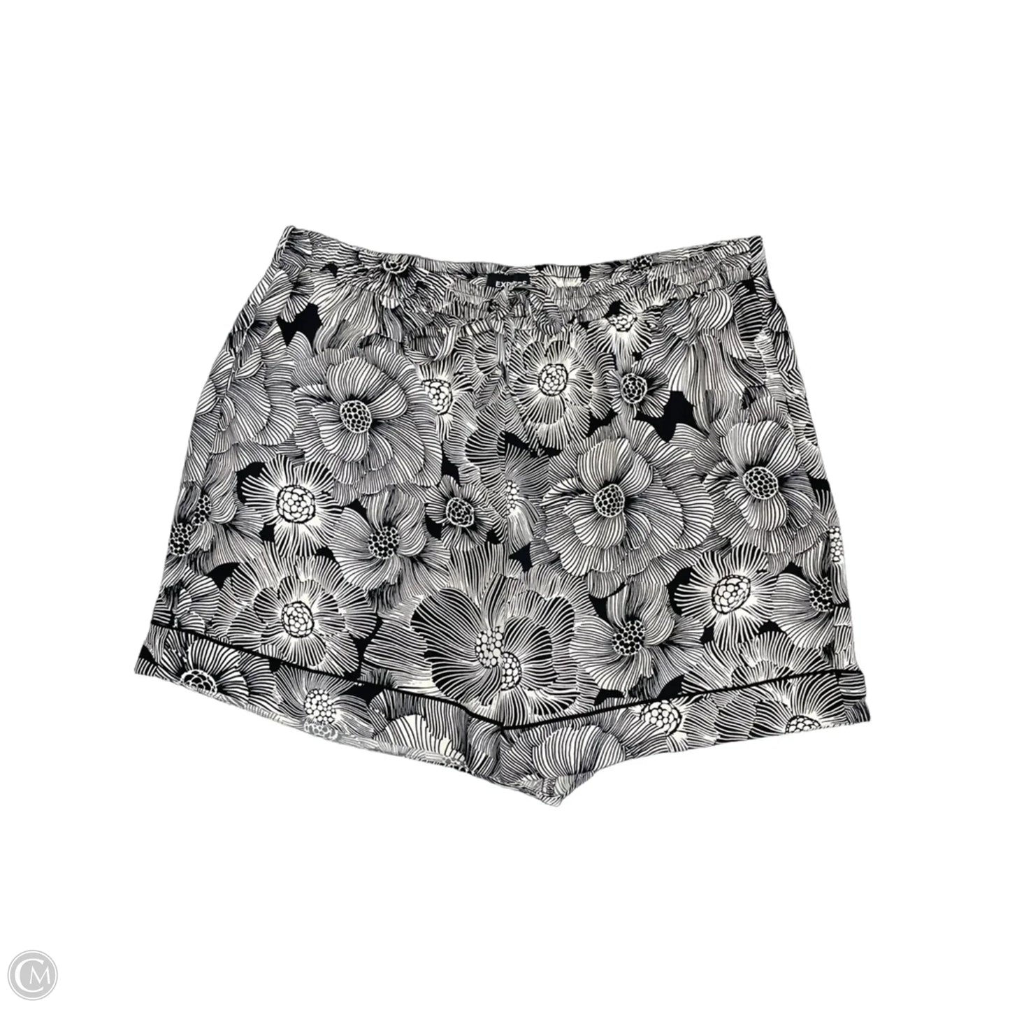 Shorts By Express In Black & White, Size: Xl