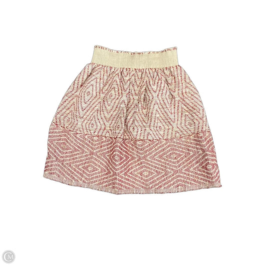 Skirt Mini & Short By Cmb In Red & Tan, Size: Xs
