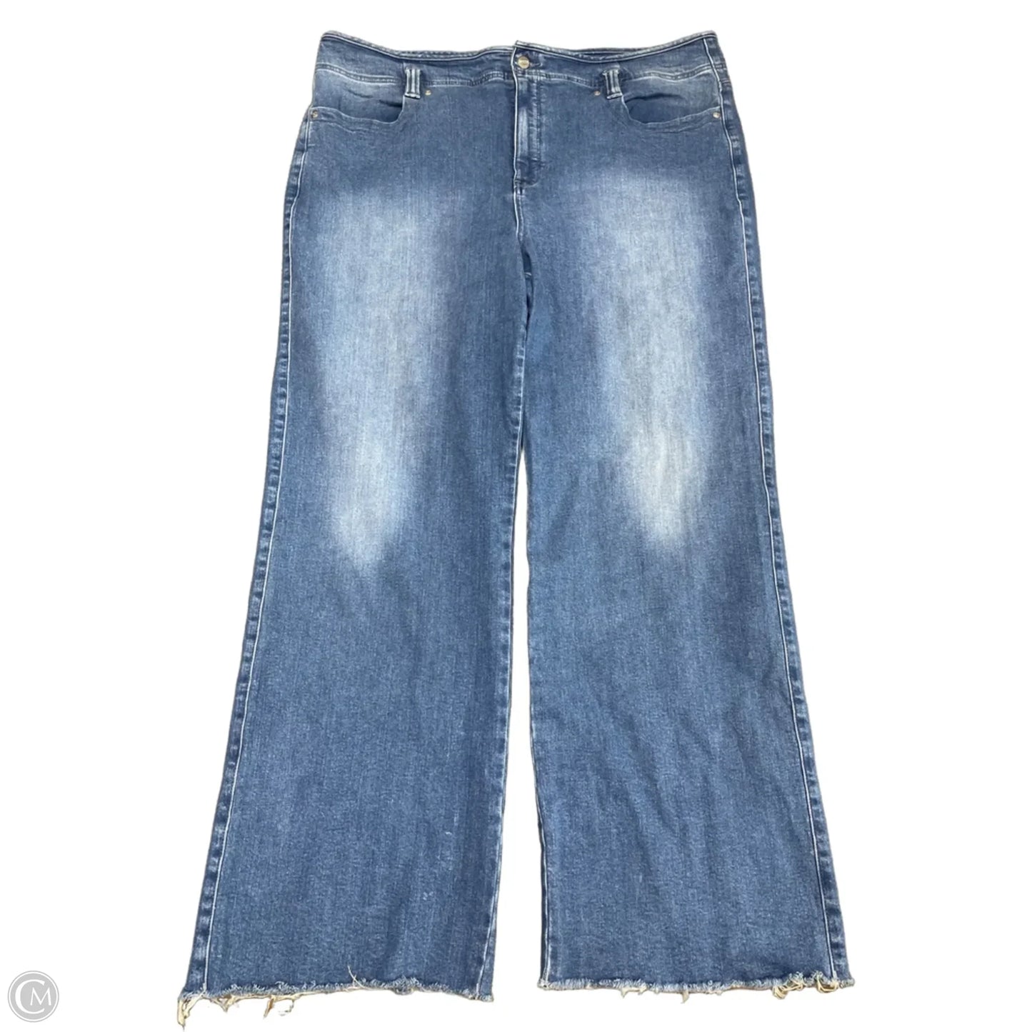 Jeans Wide Leg By Not Your Daughters Jeans In Blue Denim, Size: 18
