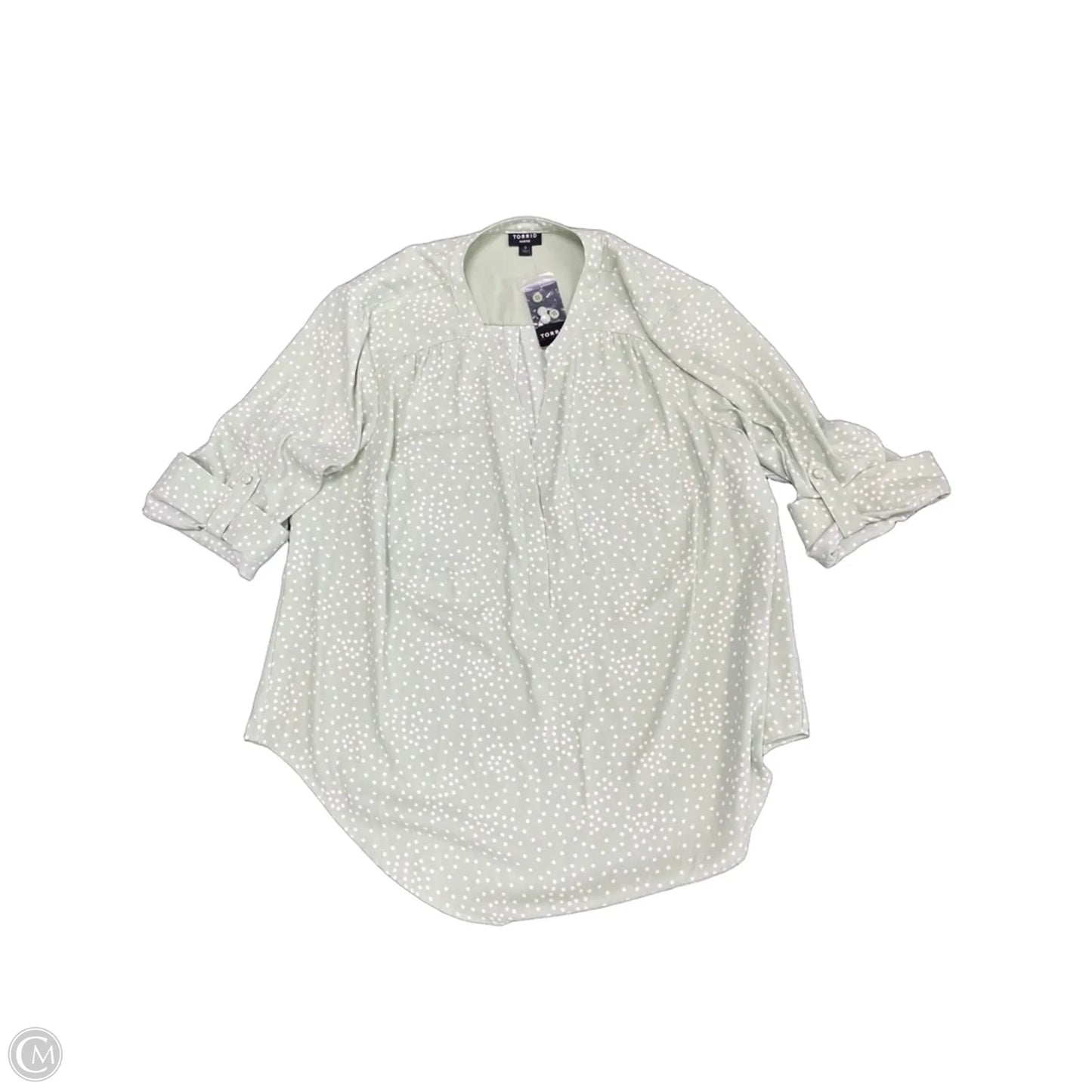 Top 3/4 Sleeve By Torrid In Green, Size: L