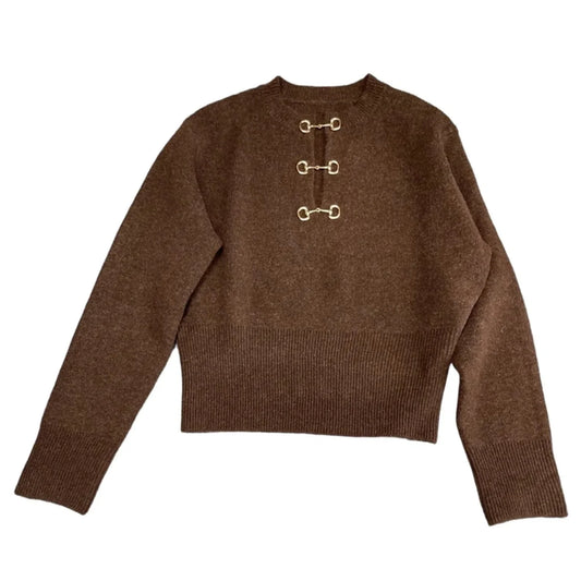 Sweater By Commense In Brown, Size: Xl