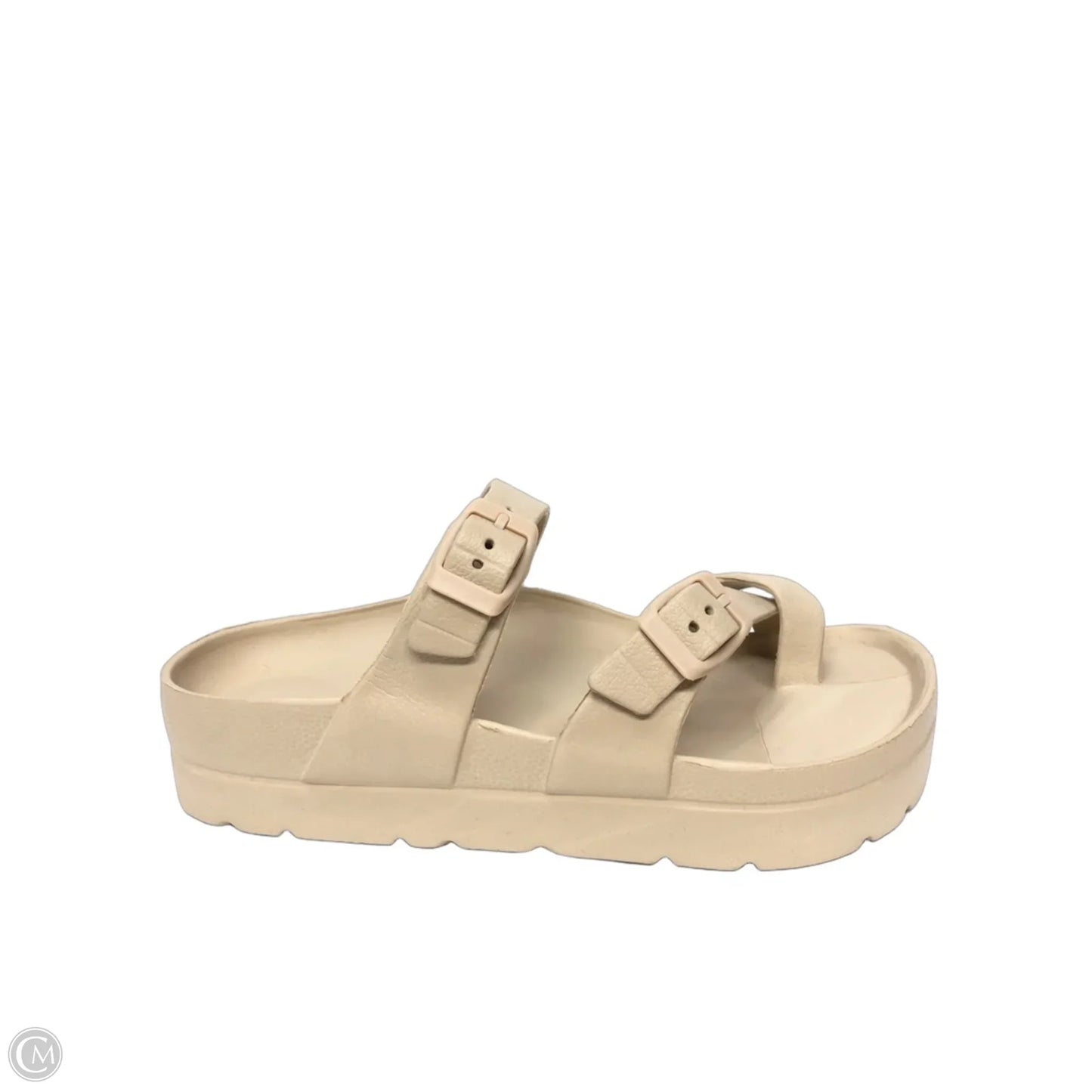 Sandals Flats By Cme In Beige, Size: 6