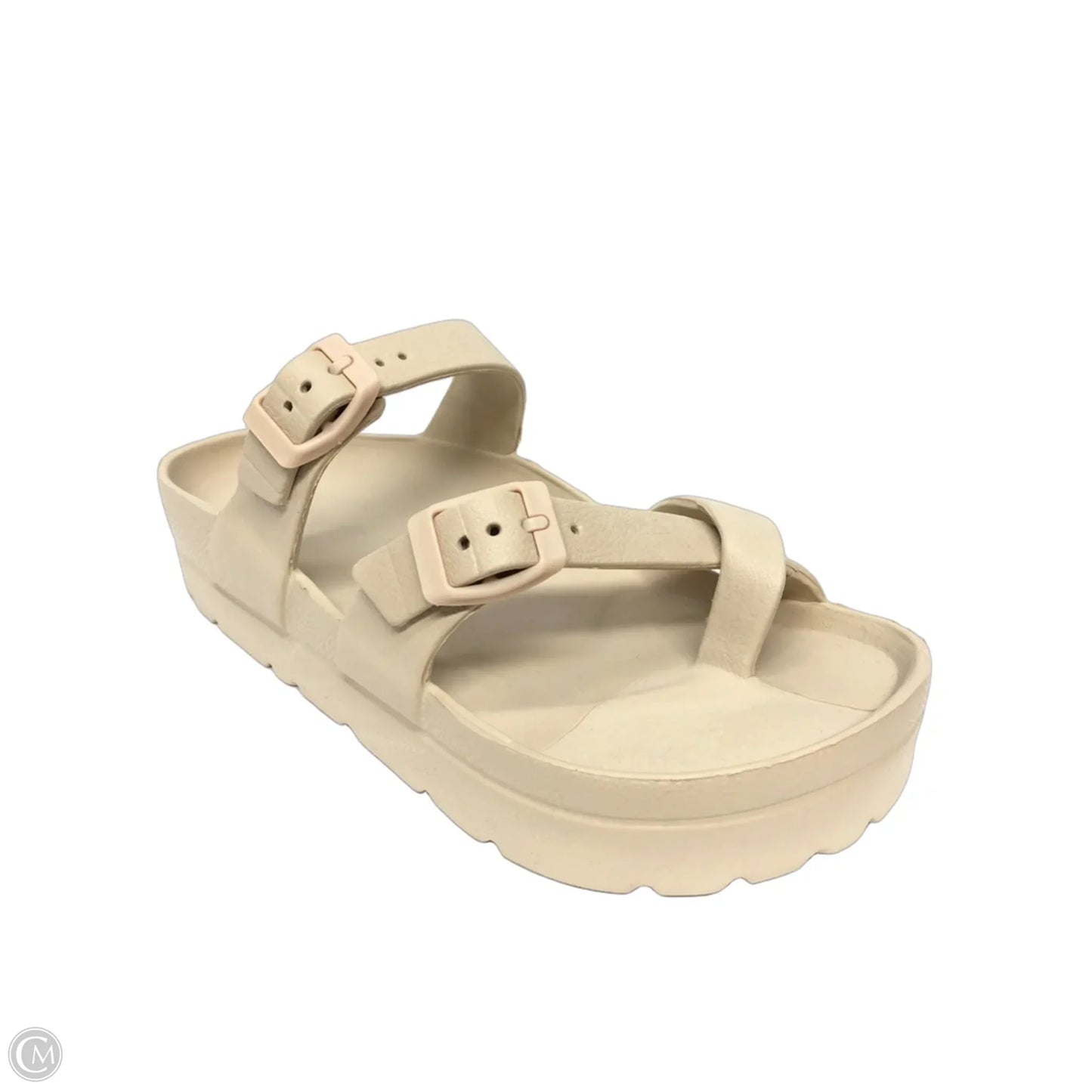 Sandals Flats By Cme In Beige, Size: 6