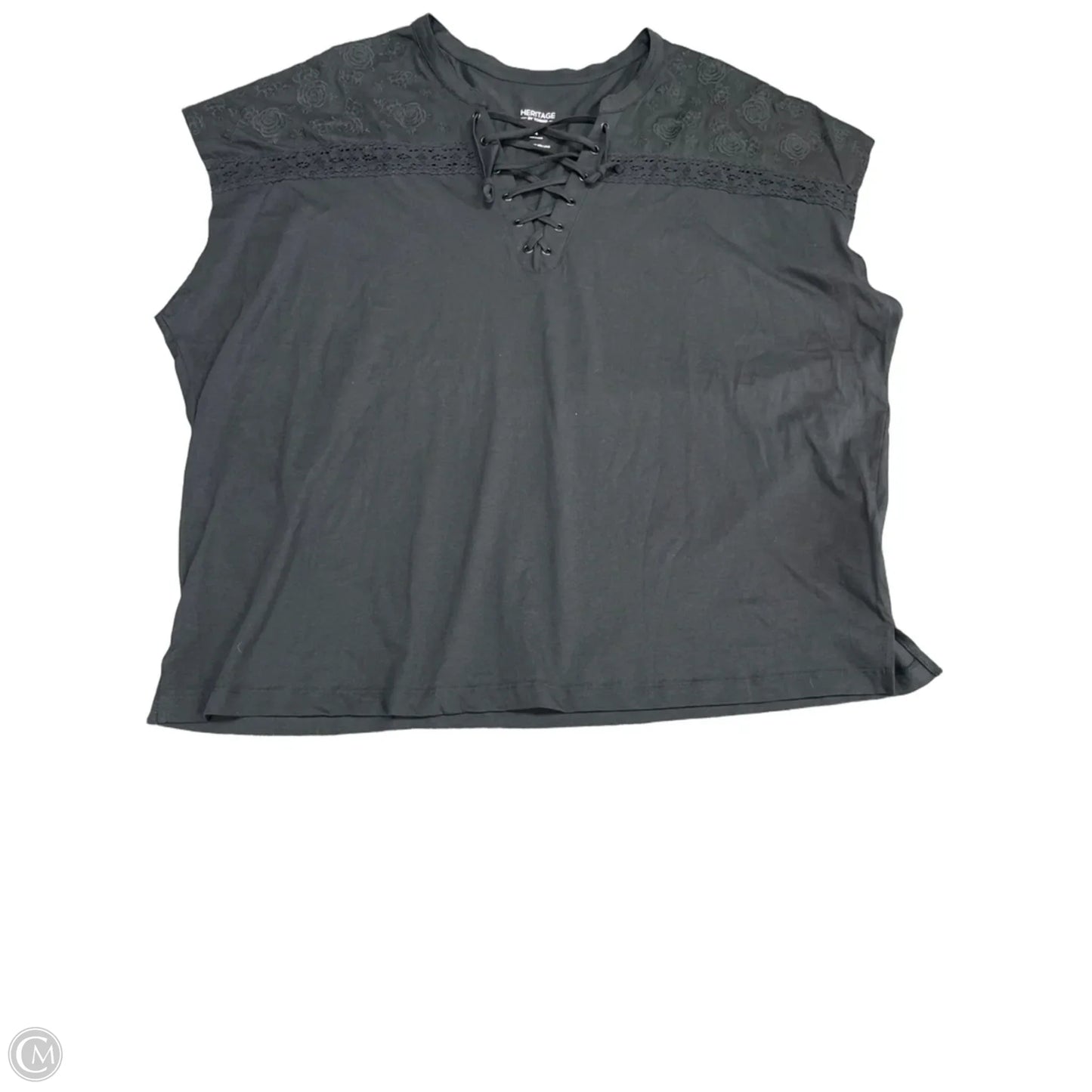 Top Short Sleeve By Torrid In Black, Size: 4x