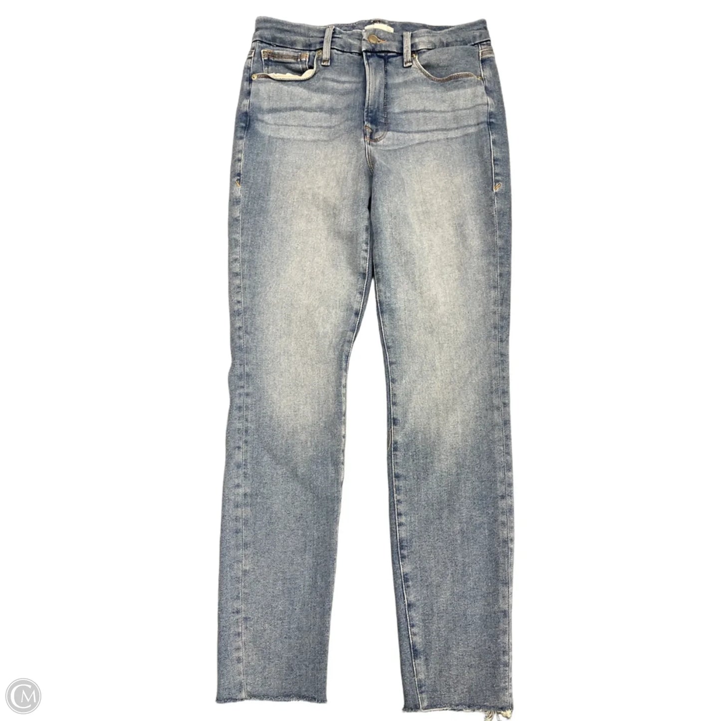 Jeans Skinny By Good American In Blue Denim, Size: 10
