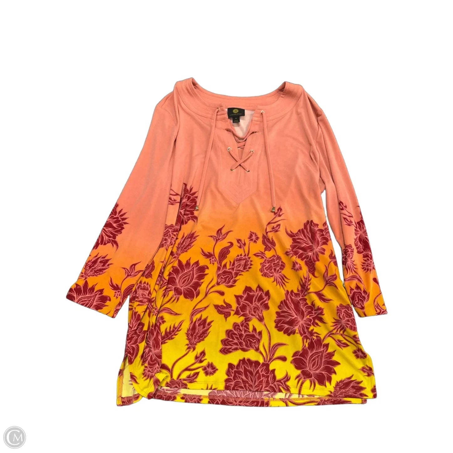 Tunic Long Sleeve By Jm Collections In Floral Print, Size: M