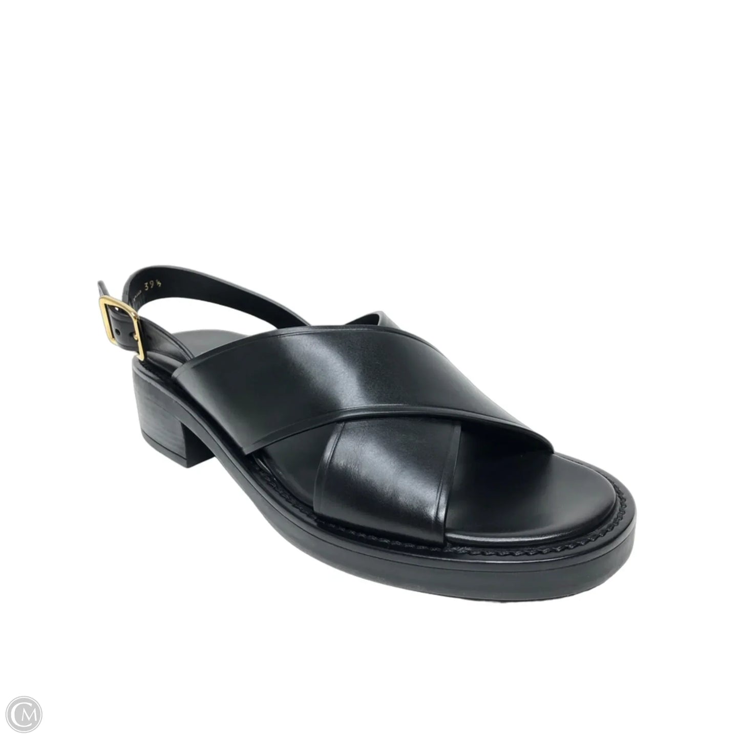 Sandals Luxury Designer By Prada In Black, Size: 9