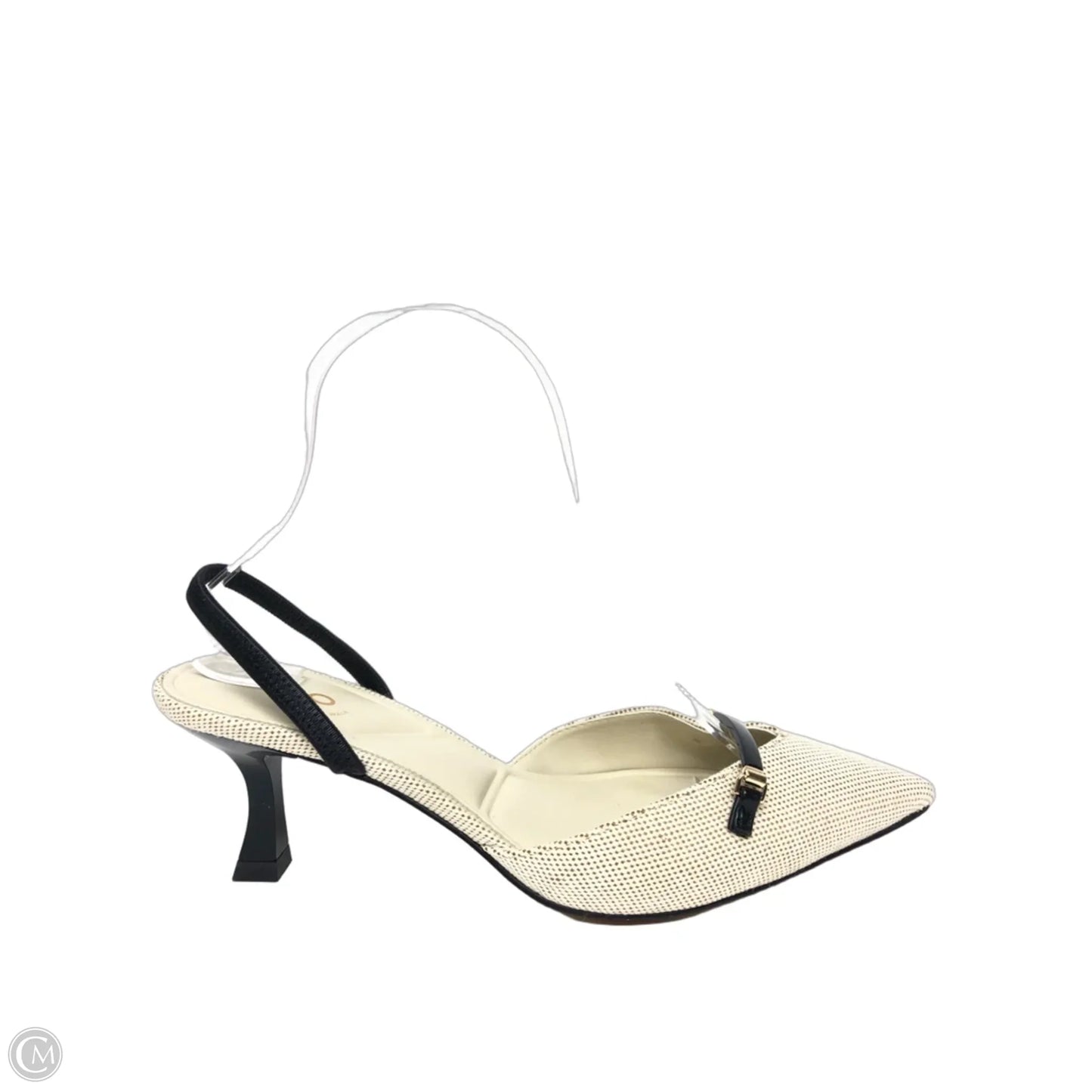 Shoes Heels Kitten By Aldo In Black & Cream, Size: 6.5