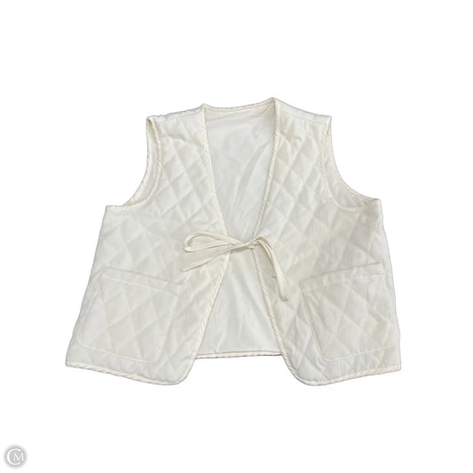 Vest Puffer & Quilted By Shein In Cream, Size: L
