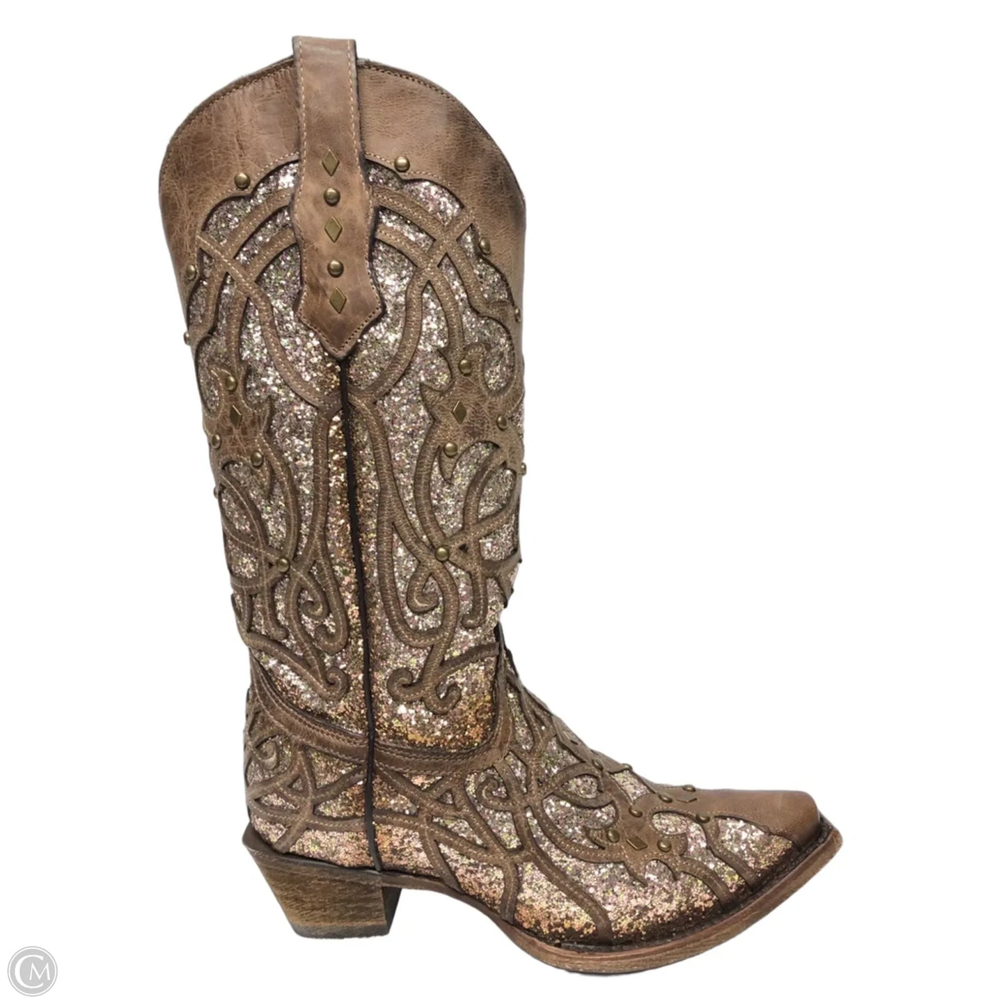 Boots Western By Corral In Brown & Gold, Size: 7