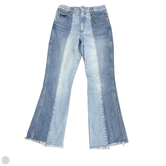 Jeans Flared By Wrangler In Blue Denim, Size: 10