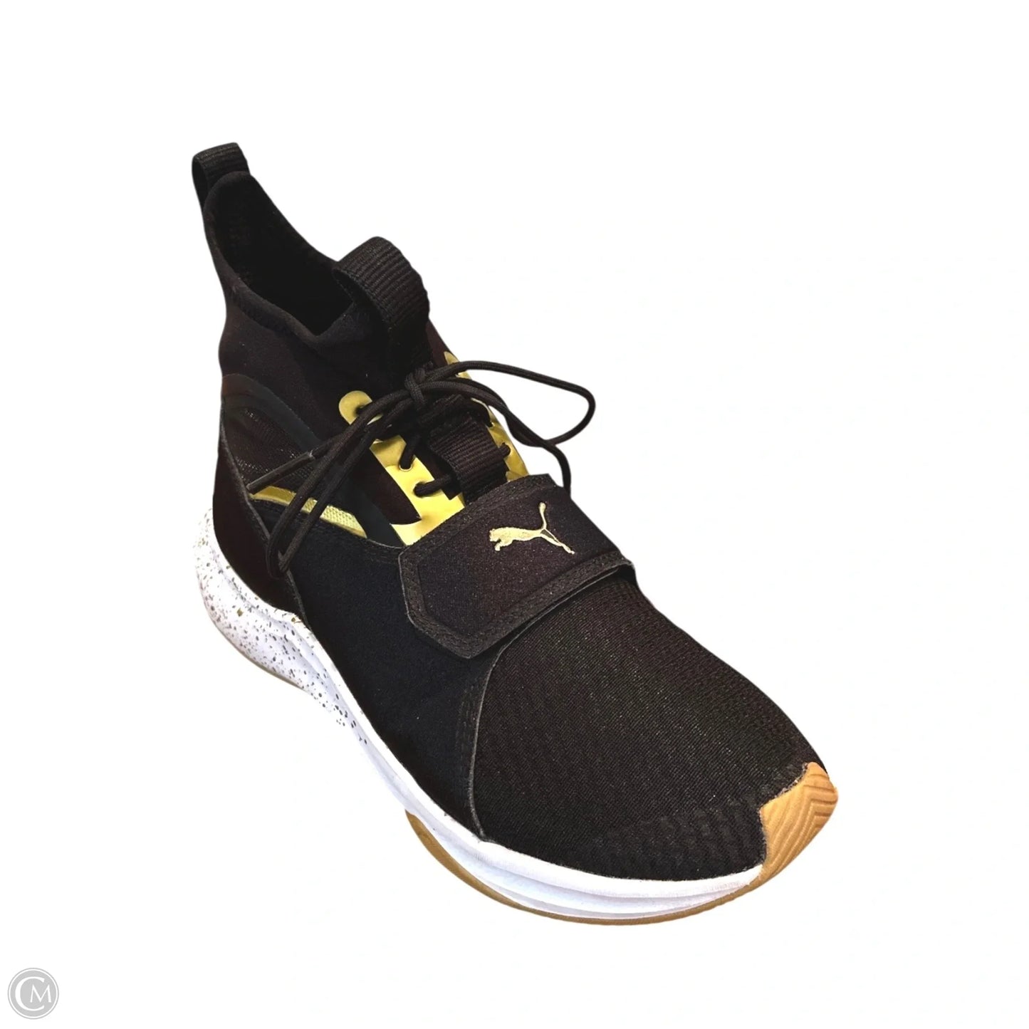 Shoes Athletic By Puma In Black & Gold, Size: 6