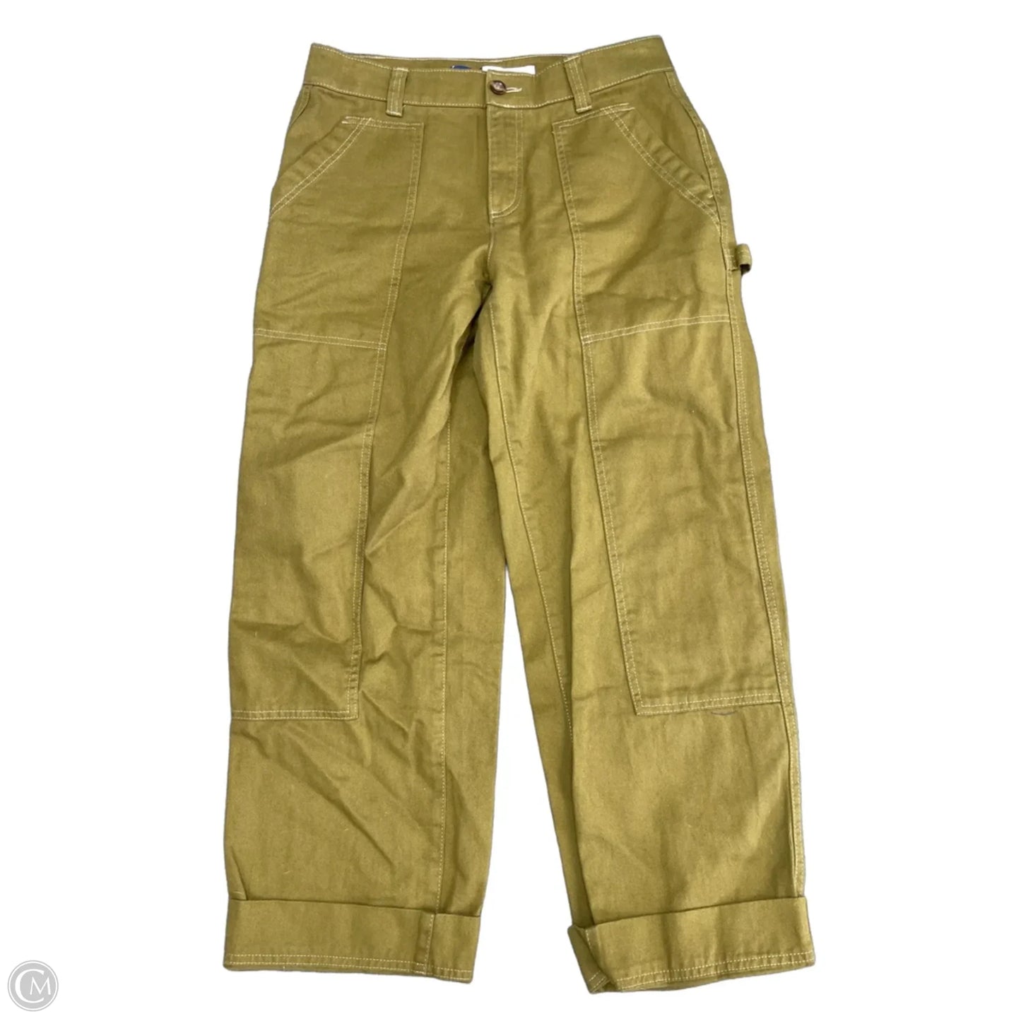 Jeans Straight By Old Navy In Green Denim, Size: 10