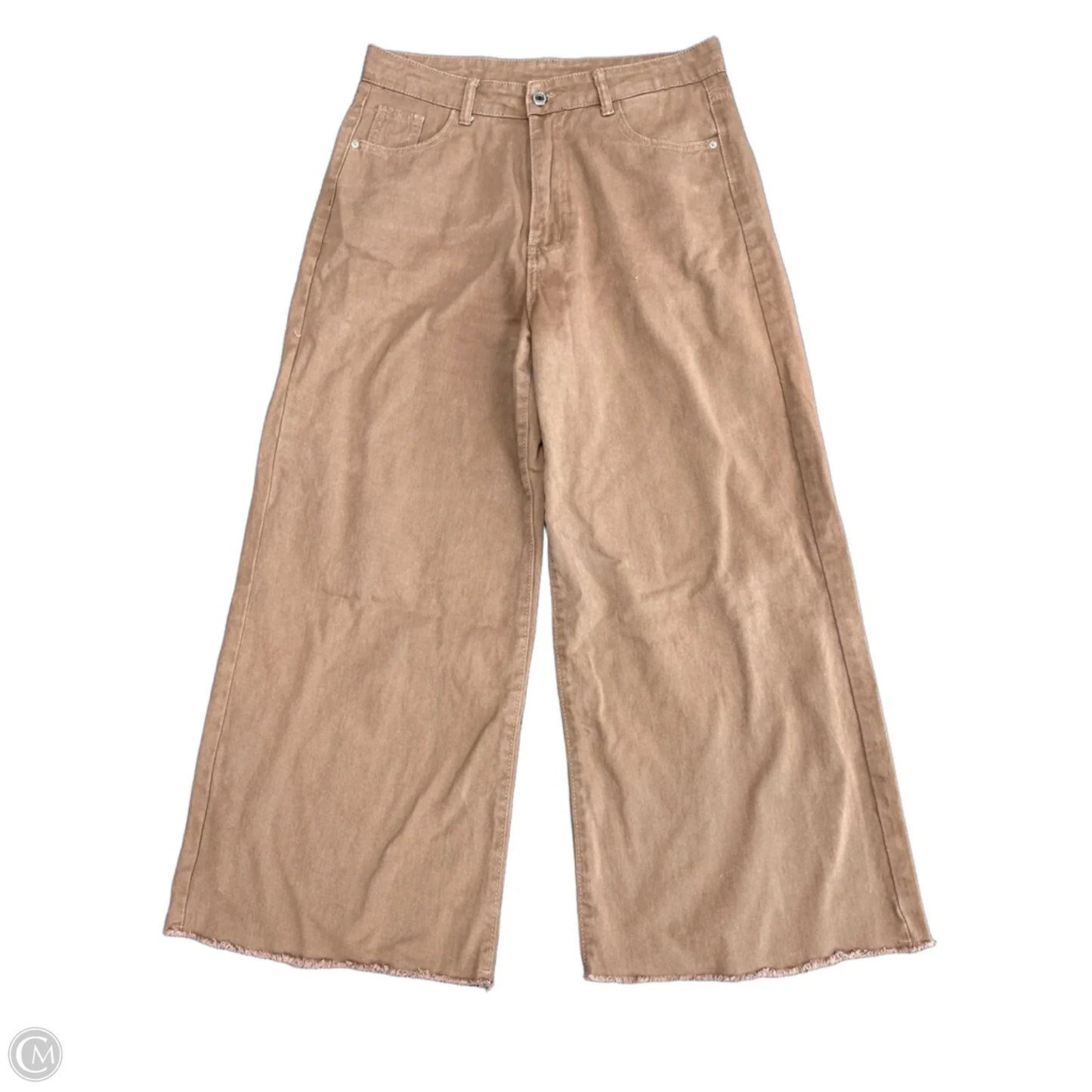 Jeans Wide Leg By Shein In Brown Denim, Size: L
