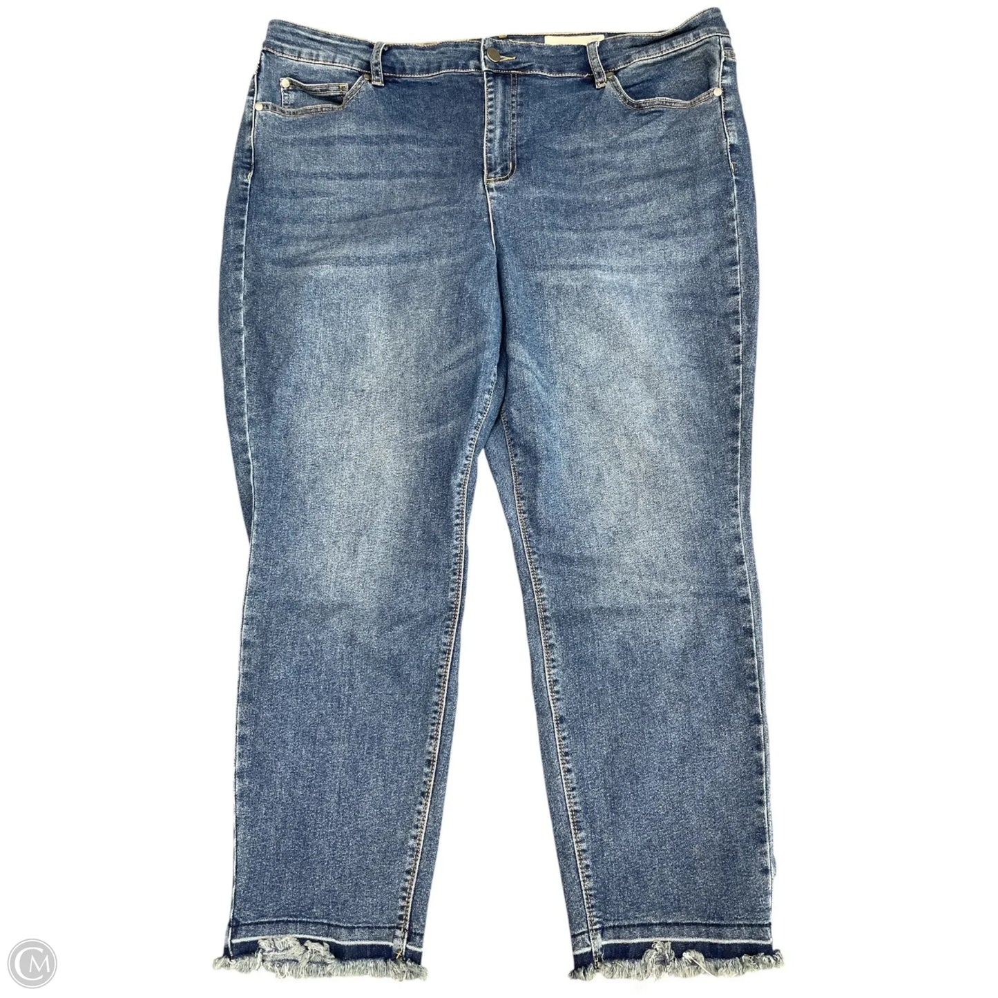 Jeans Straight By Vince Camuto In Blue Denim, Size: 20