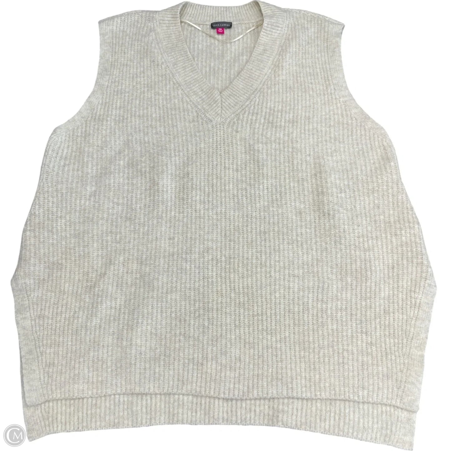 Vest Sweater By Vince Camuto In Beige, Size: Xxl
