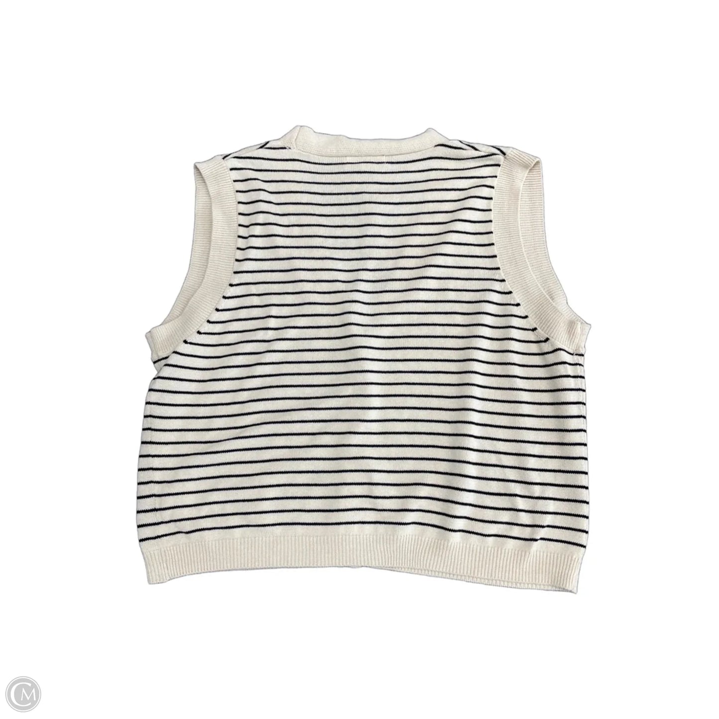 Vest Sweater By Fashion Nova In Black & Tan, Size: L