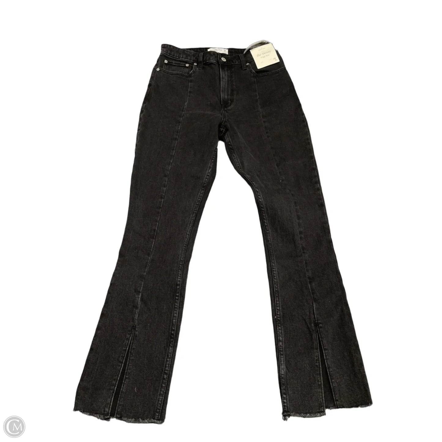 Jeans Skinny By Abercrombie And Fitch In Black Denim, Size: 6p