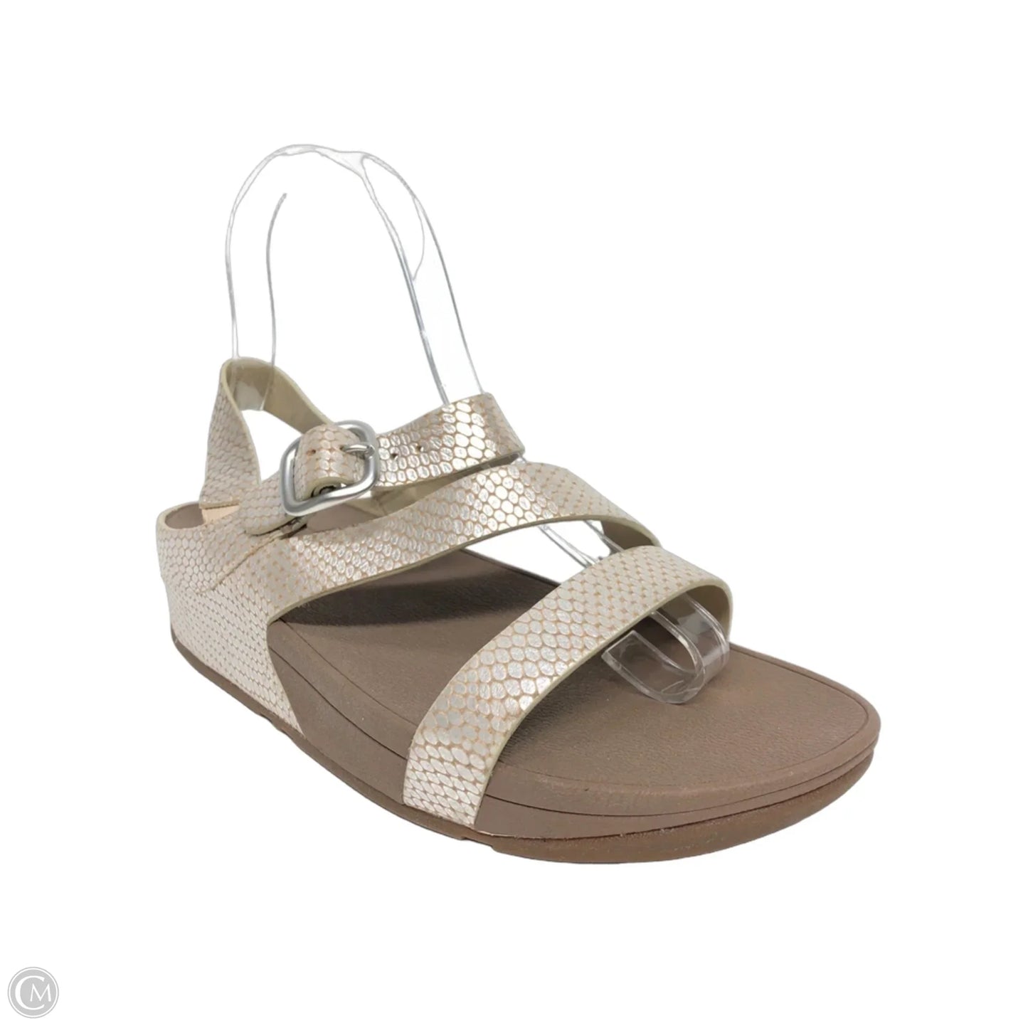 Sandals Heels Wedge By Fitflop In Tan, Size: 6