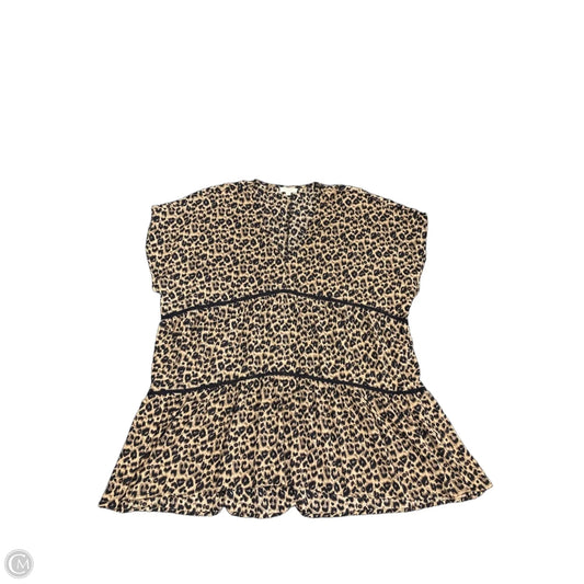 Tunic Short Sleeve By Oddi In Leopard Print, Size: 1x