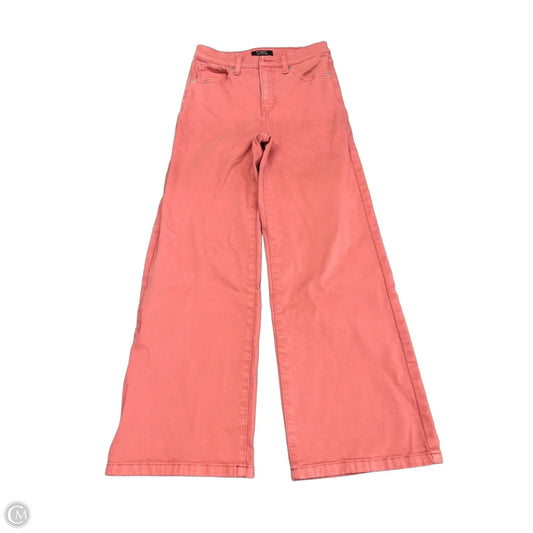 Jeans Wide Leg By Banana Republic In Red Denim, Size: 4