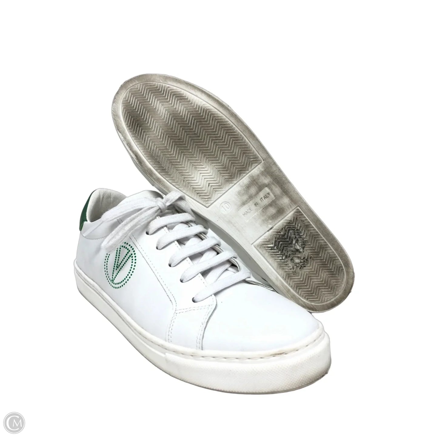 Shoes Designer By Valentino-mario In Green & White, Size: 9.5