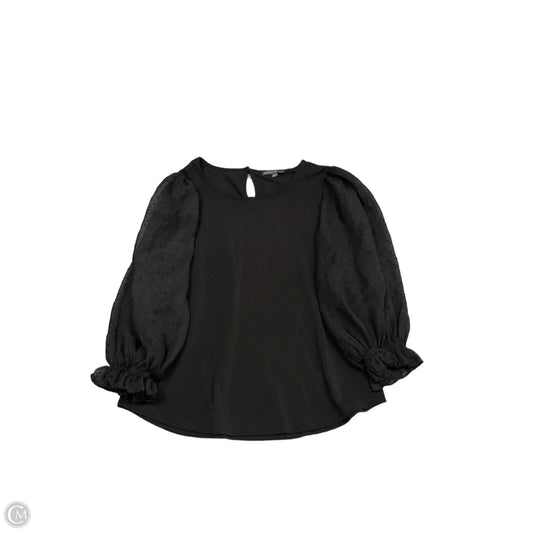Top 3/4 Sleeve By Adrianna Papell In Black, Size: M