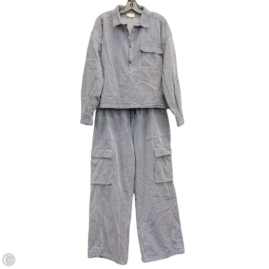 Pants Set 2pc By Lou And Grey In Blue & White, Size: L