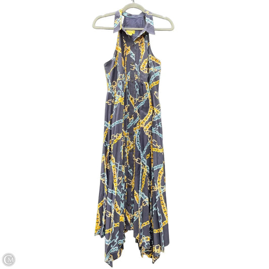 Dress Casual Midi By Maeve In Blue & Yellow, Size: M