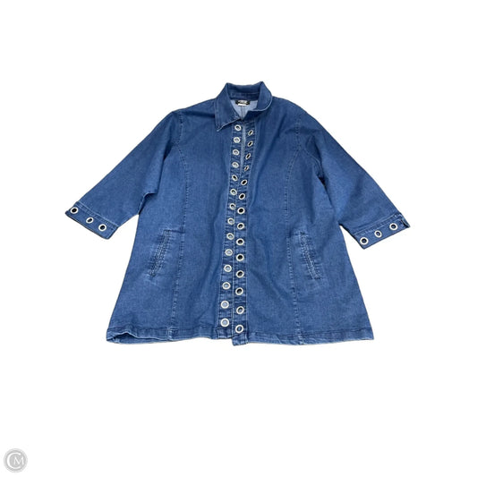 Jacket Denim By Clothes Mentor In Blue Denim, Size: 2x