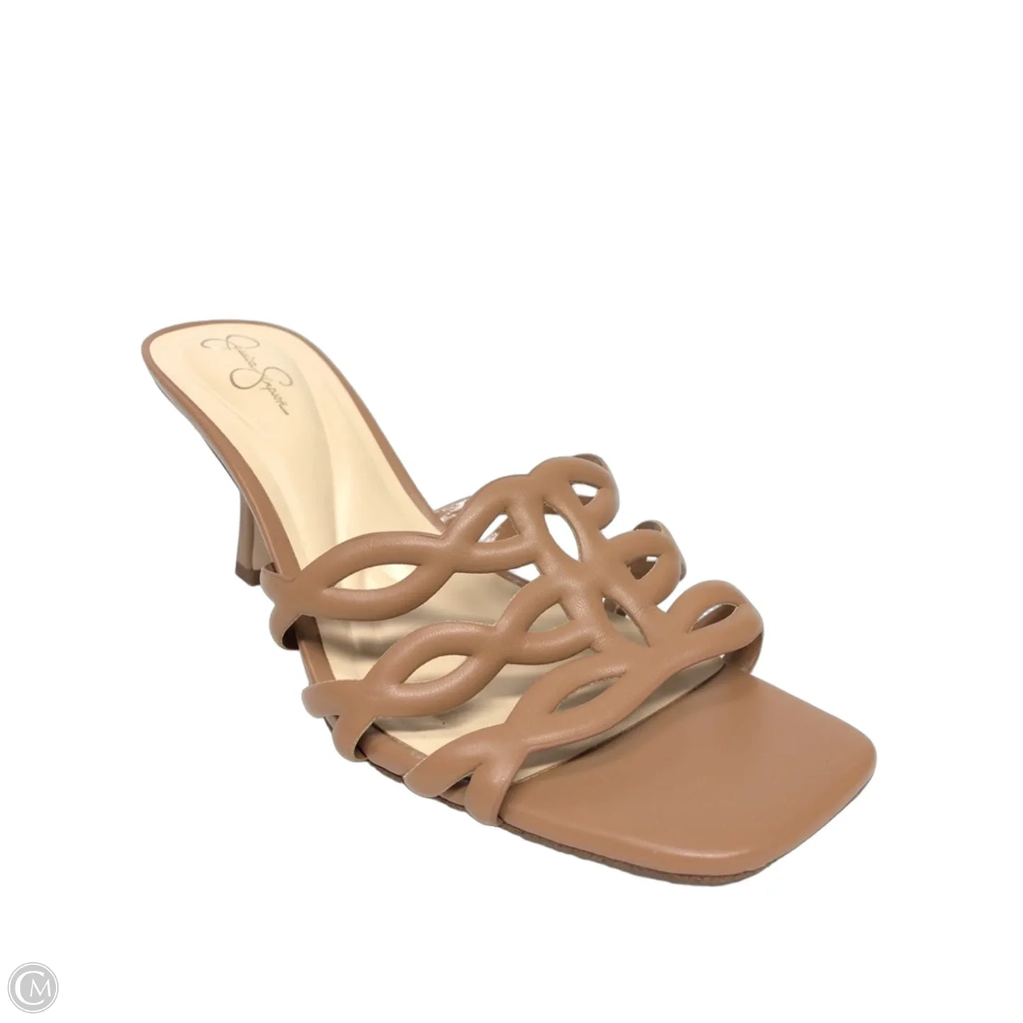 Sandals Heels Kitten By Jessica Simpson In Tan, Size: 8
