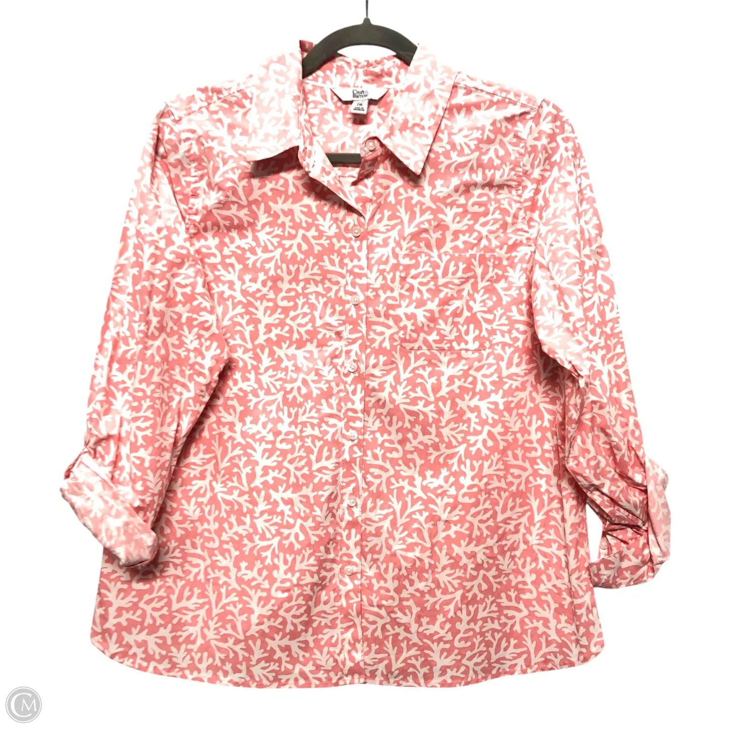 Top Long Sleeve By Croft And Barrow In Coral, Size: Mp