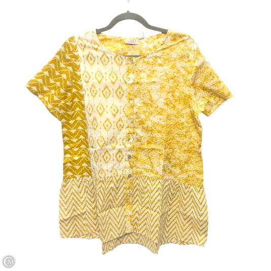 Tunic Short Sleeve By Logo In Yellow, Size: Xs