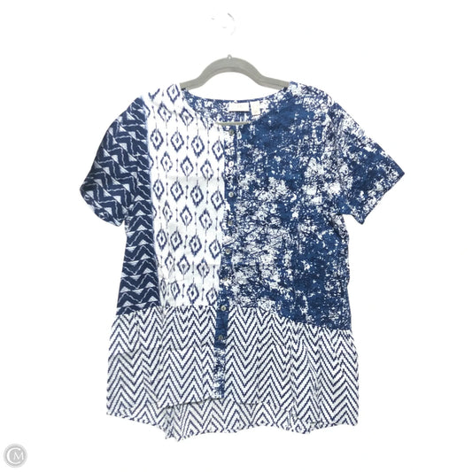 Tunic Short Sleeve By Logo In Blue, Size: S