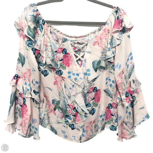 Blouse Long Sleeve By Parker In Floral Print, Size: Xs