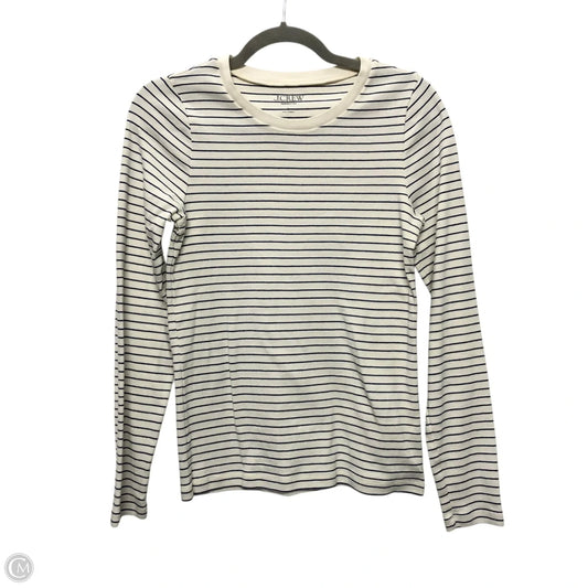 Top Long Sleeve Basic By J. Crew In Striped Pattern, Size: L