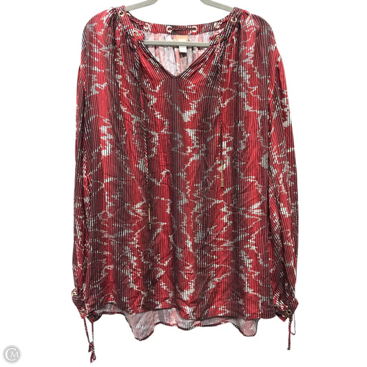 Blouse Long Sleeve By Hugo Boss In Red, Size: 14