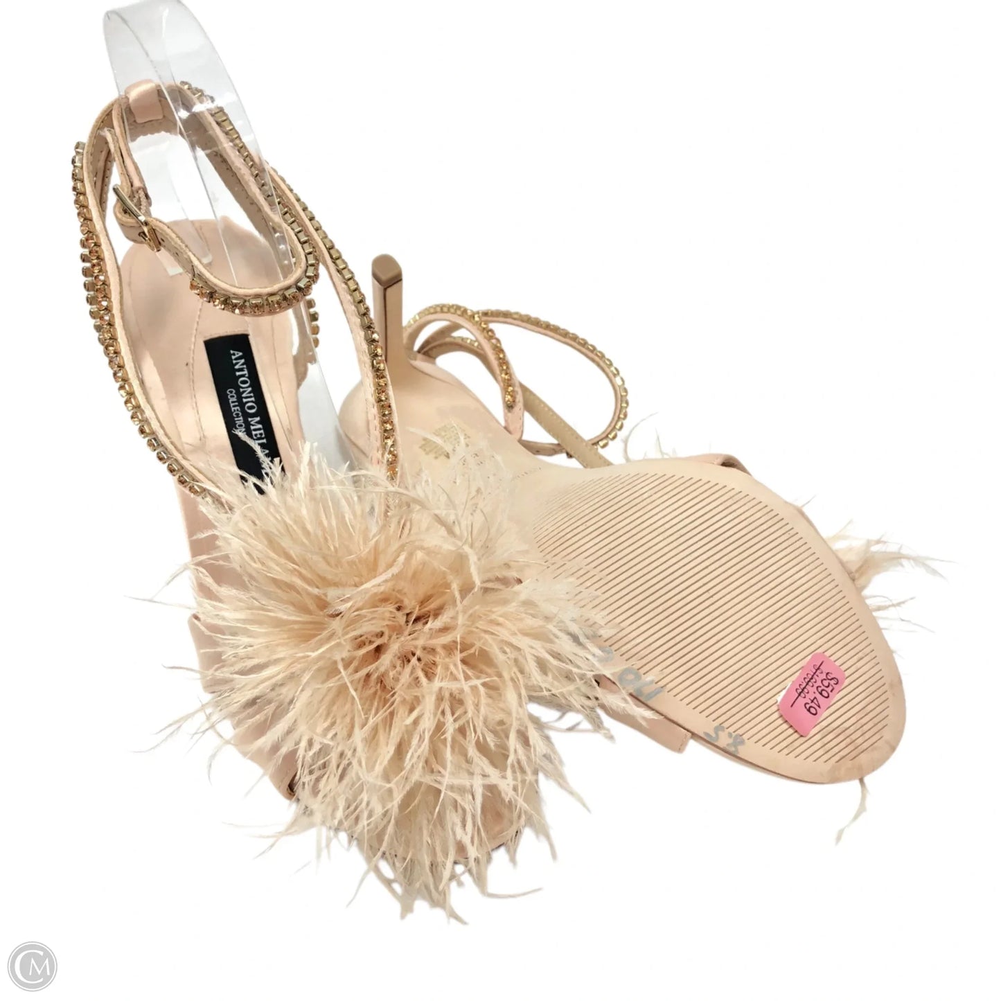 Sandals Heels Stiletto By Antonio Melani In Beige, Size: 8.5