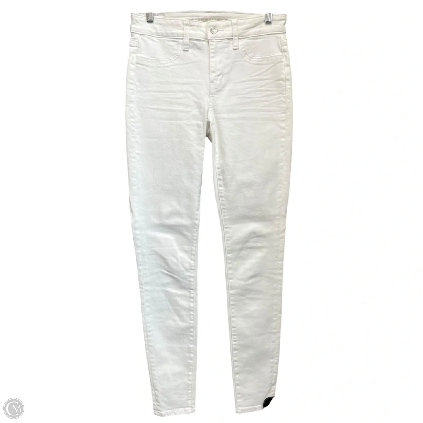 Jeans Skinny By American Eagle In White Denim, Size: 4