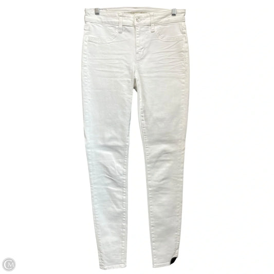 Jeans Skinny By American Eagle In White Denim, Size: 4