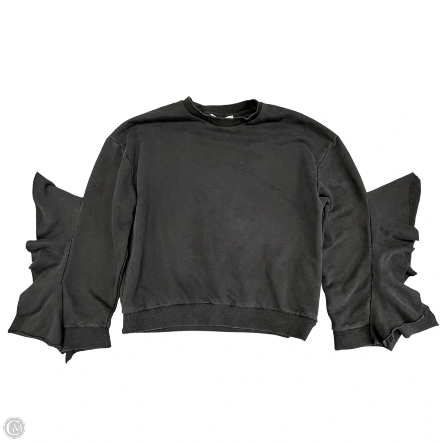 Sweatshirt Crewneck By Joa In Black, Size: M