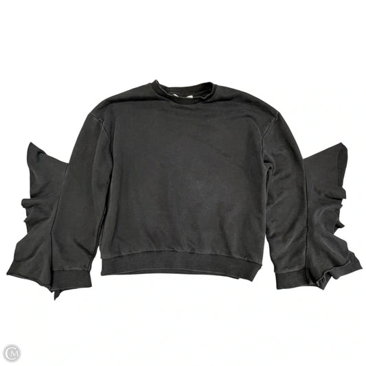 Sweatshirt Crewneck By Joa In Black, Size: M