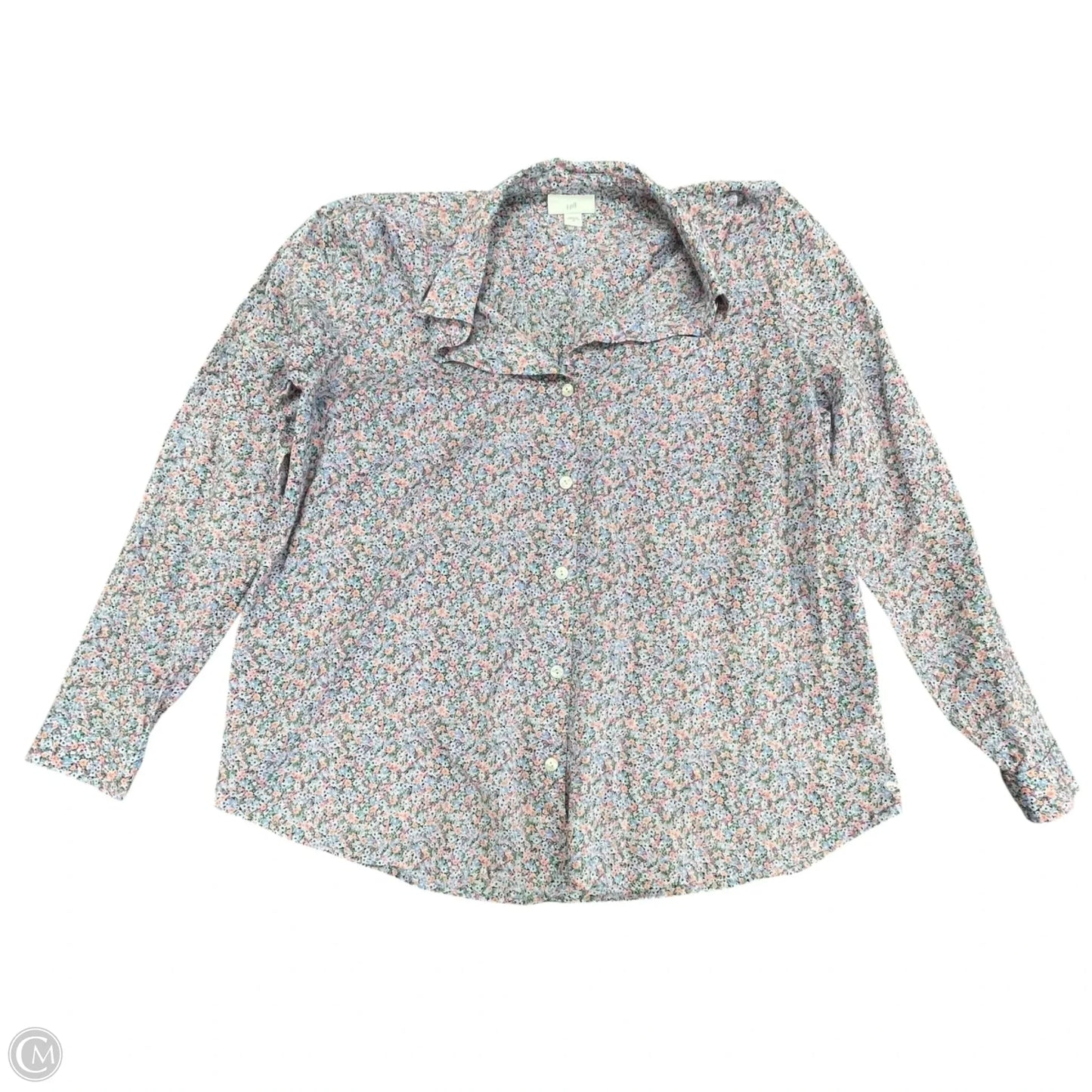 Top Long Sleeve By J. Crew In Floral Print, Size: S