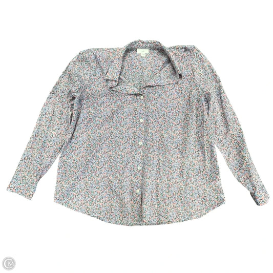 Top Long Sleeve By J. Crew In Floral Print, Size: S
